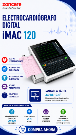 ELECTROCARDIOGRAFO iMAC 120 ELECTROCARDIOGRAFO iMAC 12